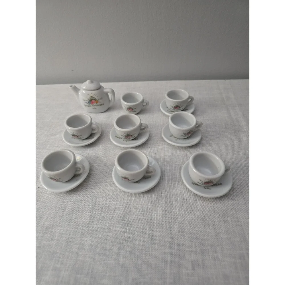 Vintage Childs Tea Set, Miniature Ceramic, 